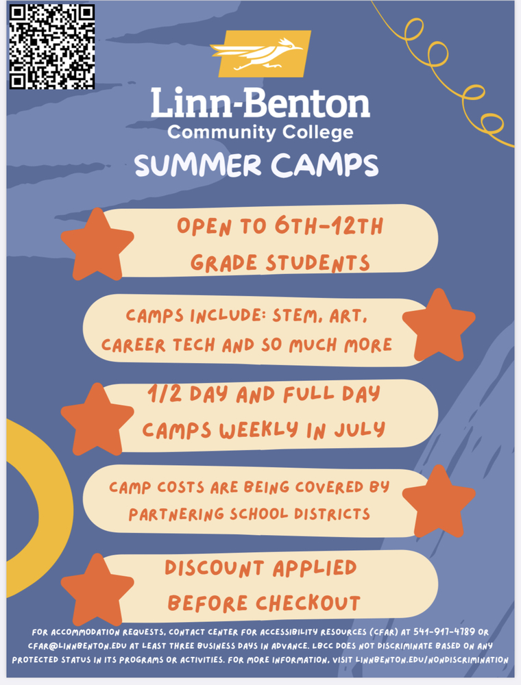 LBCC Summer Camps are BACK Harrisburg Middle School